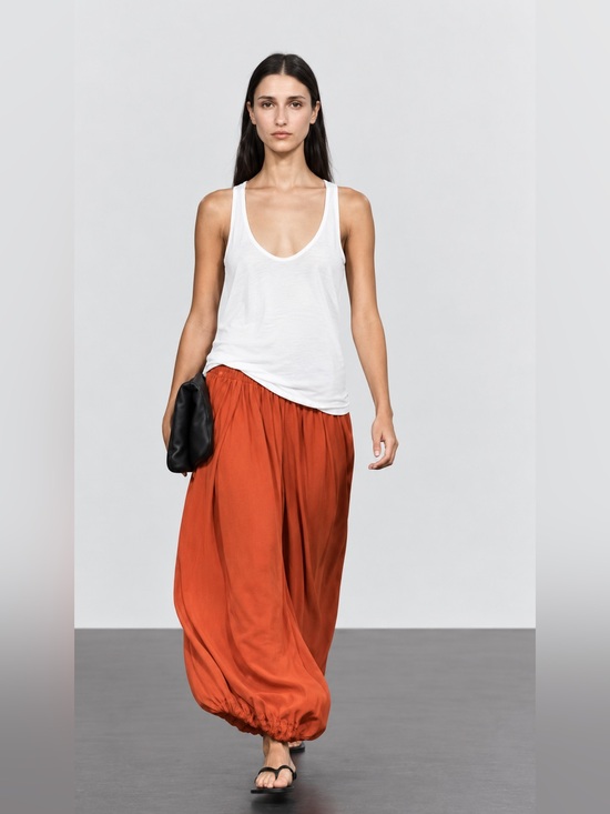 Zara Pants - Zara Rust Red Brown Sarouel Balloon Harem Pants